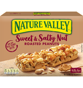 A box of sweet salty nut peanut pack of nature valley